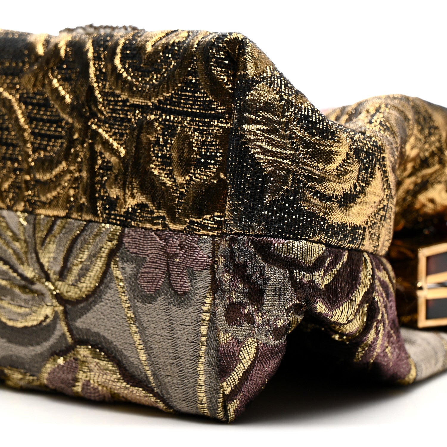 Dolce & Gabbana Silk Crystal Beaded Sequin Plexiglass Floral Vanda