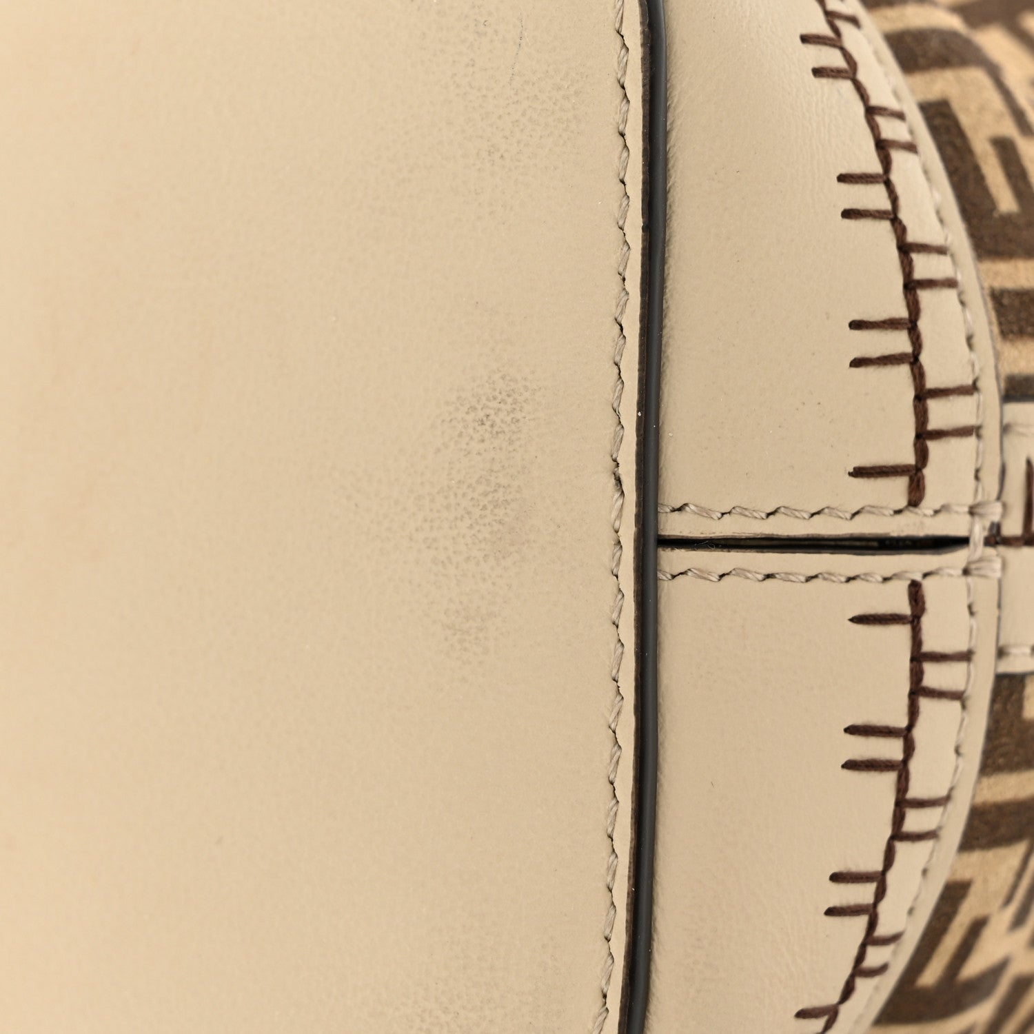 Fendi Suede Vitello Grace F is Fendi Micro FF Mini Mon Tresor Bucket Bag Nude Spring Maya 11 of 13