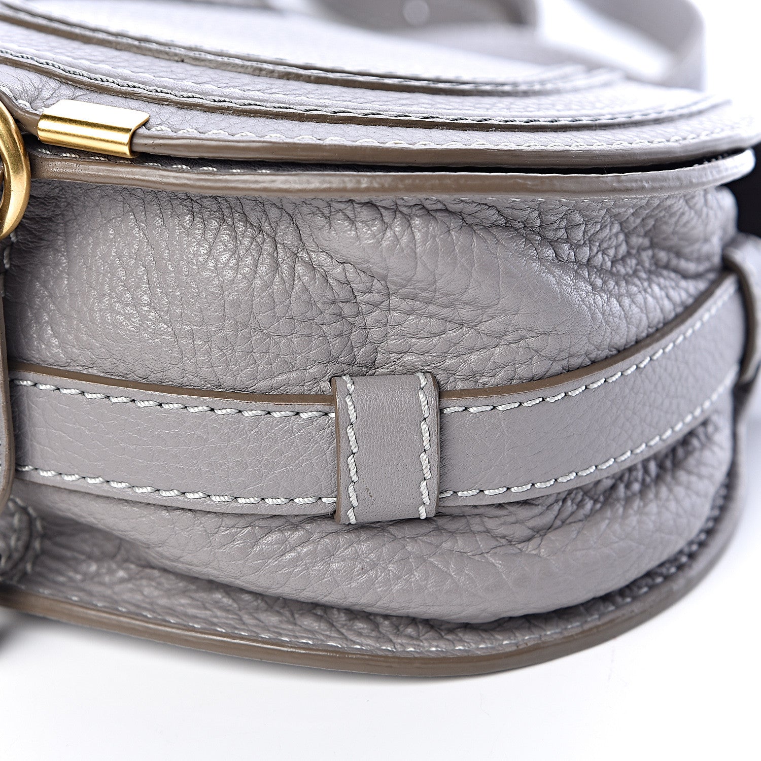 Chloe Calfskin Mini Marcie Round Crossbody Bag Cashmere Grey 10 of 10