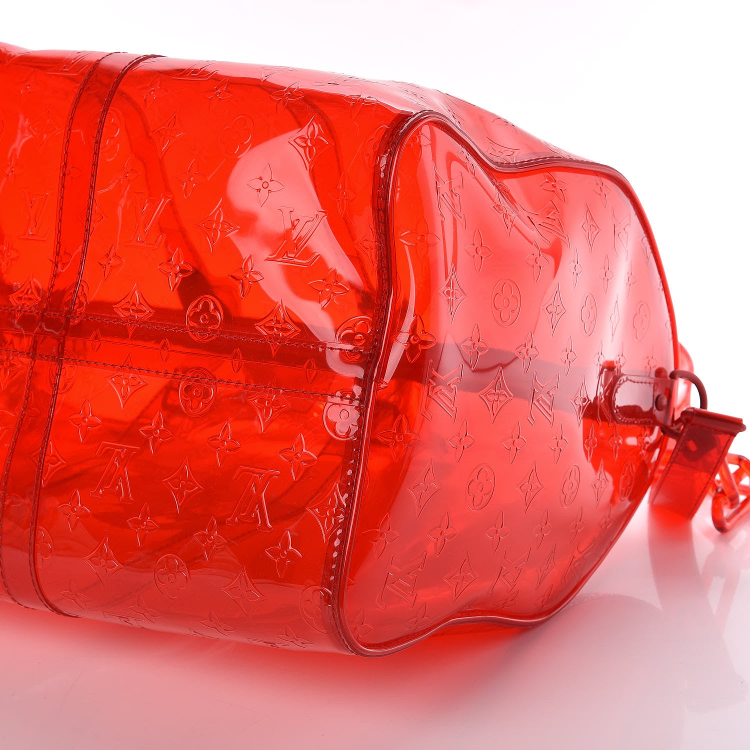Louis Vuitton PVC Monogram Keepall Bandouliere 50 Grenadine Red 8 of 9