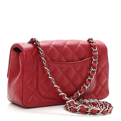 Chanel Caviar Quilted Mini Rectangular Flap Red 3 of 11