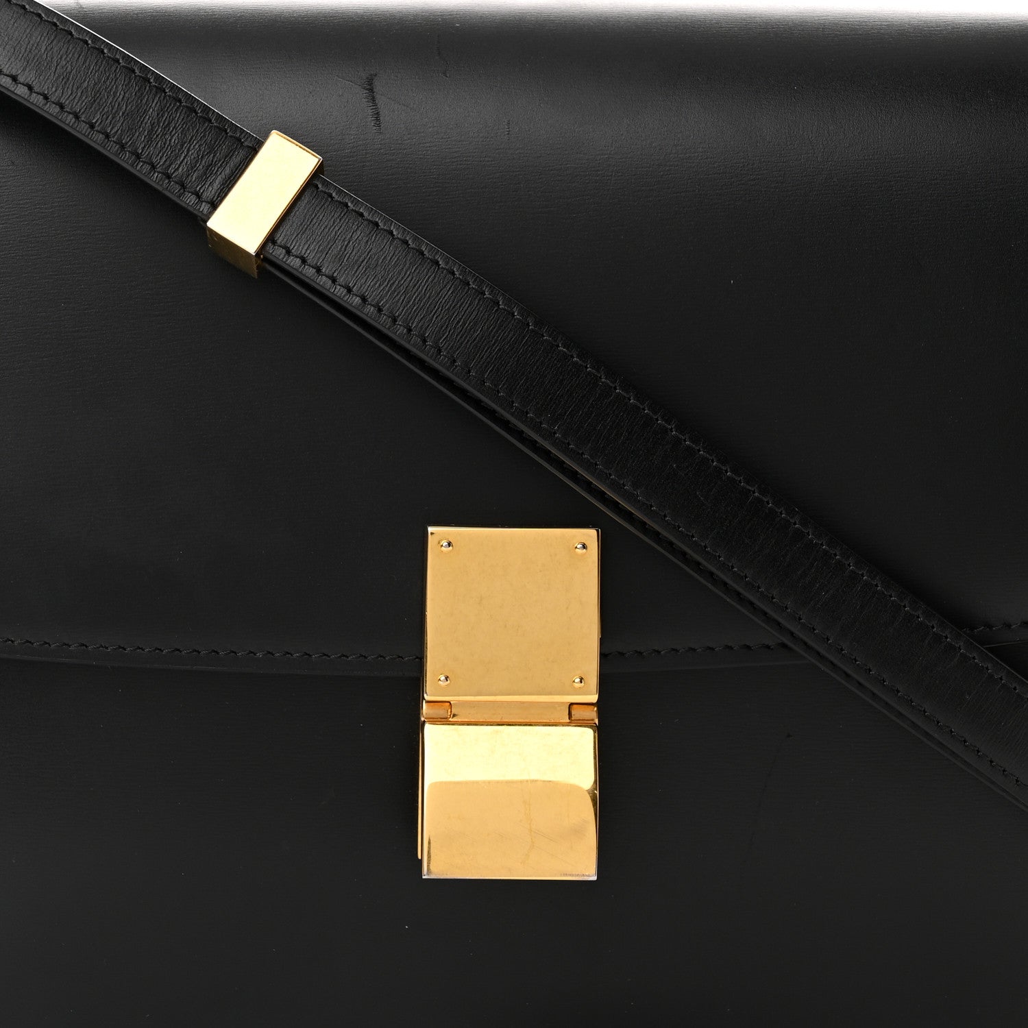 Celine Box Calfskin Medium Classic Box Flap Bag Black 8 of 13