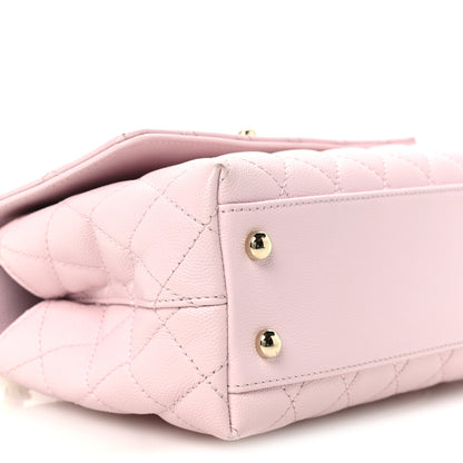 Chanel Caviar Quilted Mini Coco Handle Flap Light Pink 10 of 12