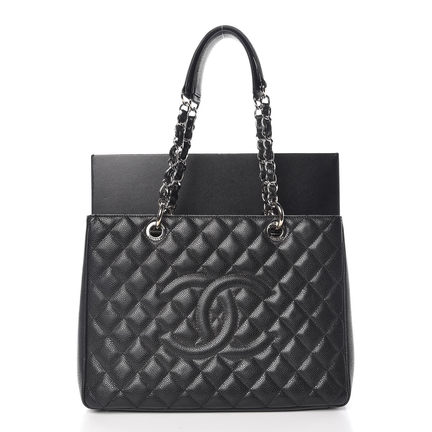 Chanel Caviar Quilted Grand Shopping Tote GST Black 12 of 12