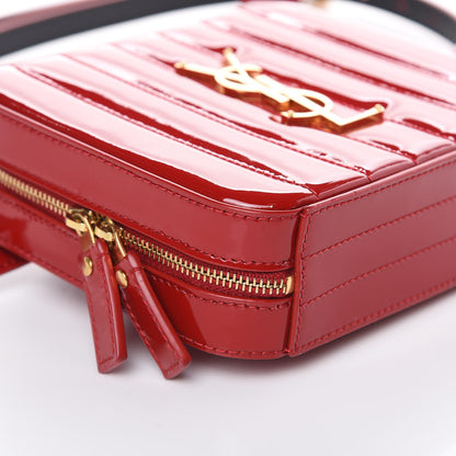 Saint Laurent Patent Matelasse Vicky Monogram Belt Bag Red 7 of 8