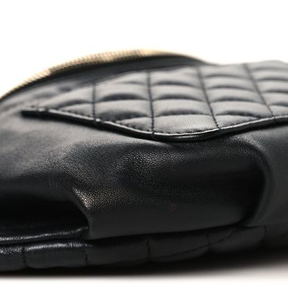 Chanel Lambskin Quilted Waist Bag Fanny Pack Black 8 of 9