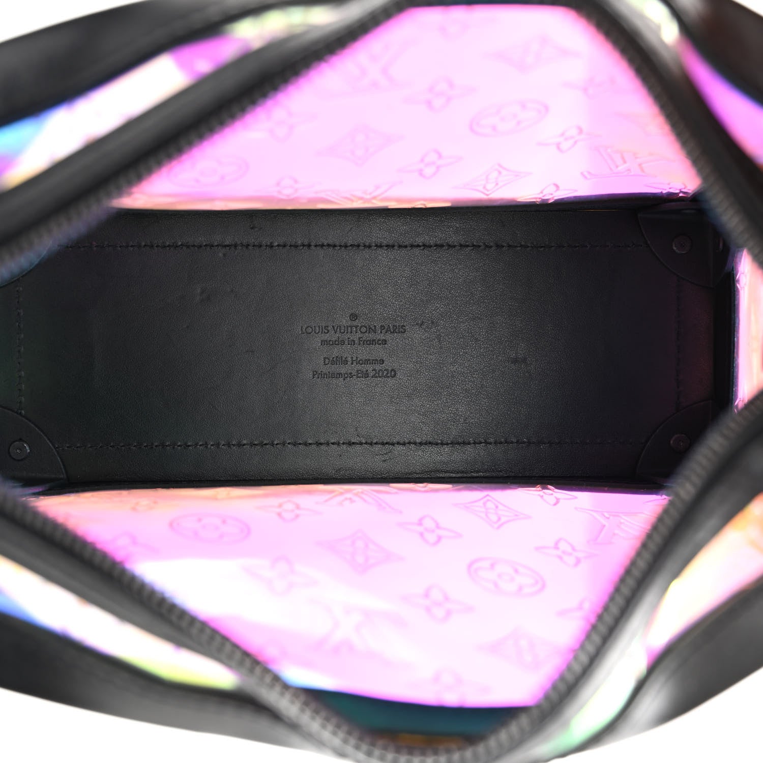 Louis Vuitton Calfskin PVC Monogram Solar Ray Soft Trunk Iridescent Prism Black 5 of 11