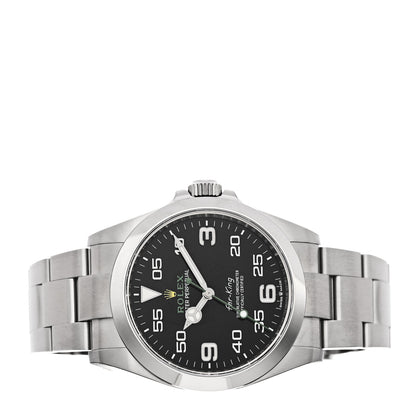 Rolex Stainless Steel 40mm Air-King Oyster Perpetual Watch Black 126900 2 of 5