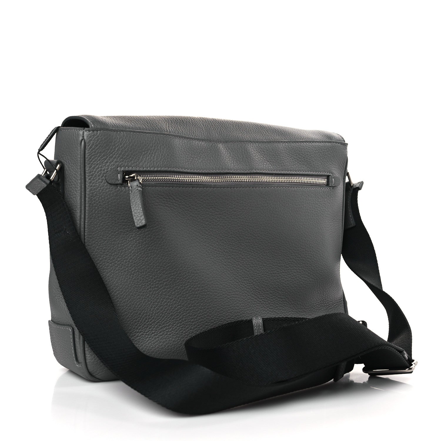 Burberry Calfskin Logo Messenger Charcoal Grey 3 of 9