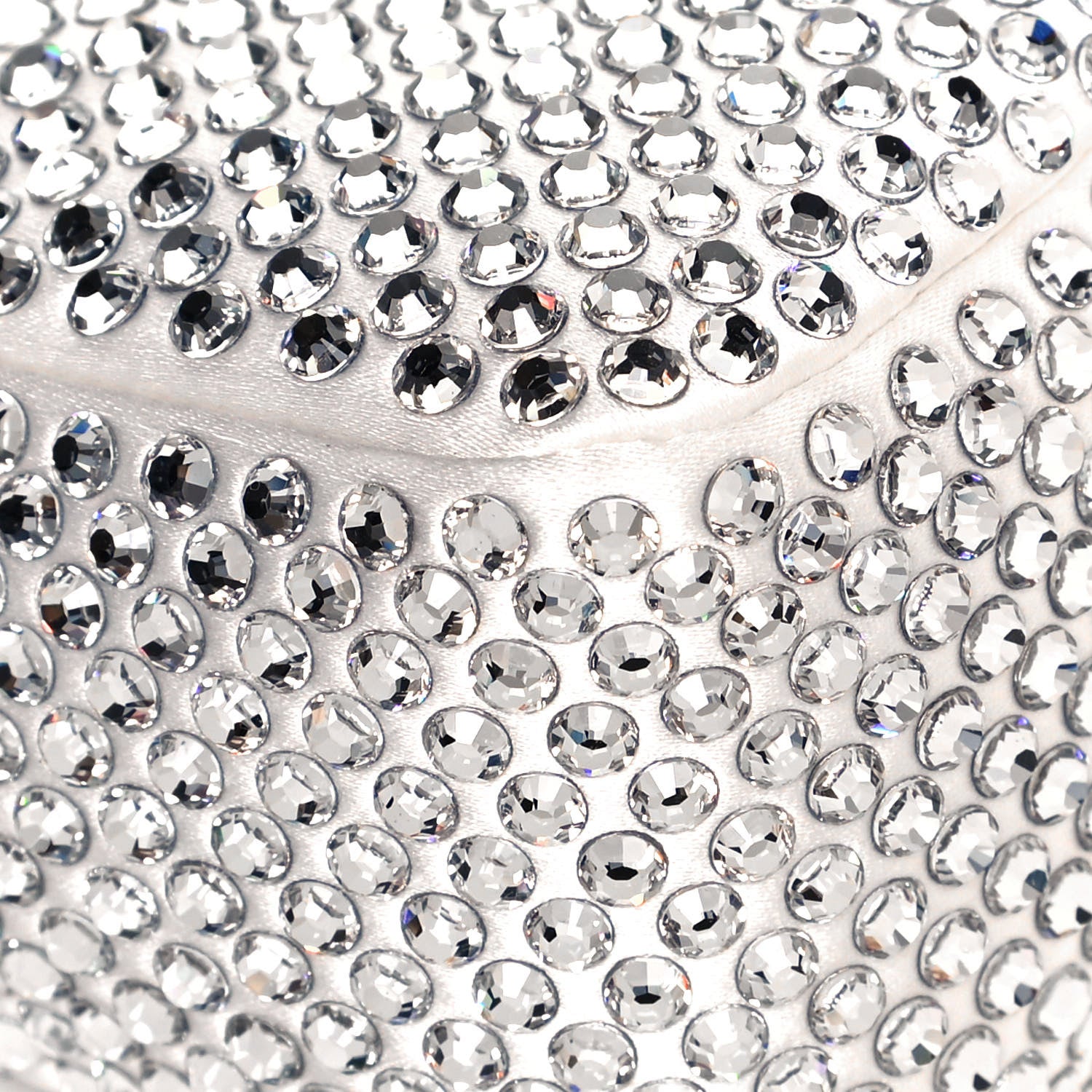 Prada Satin Crystal Mini Re-Edition 2000 Bag White 5 of 12