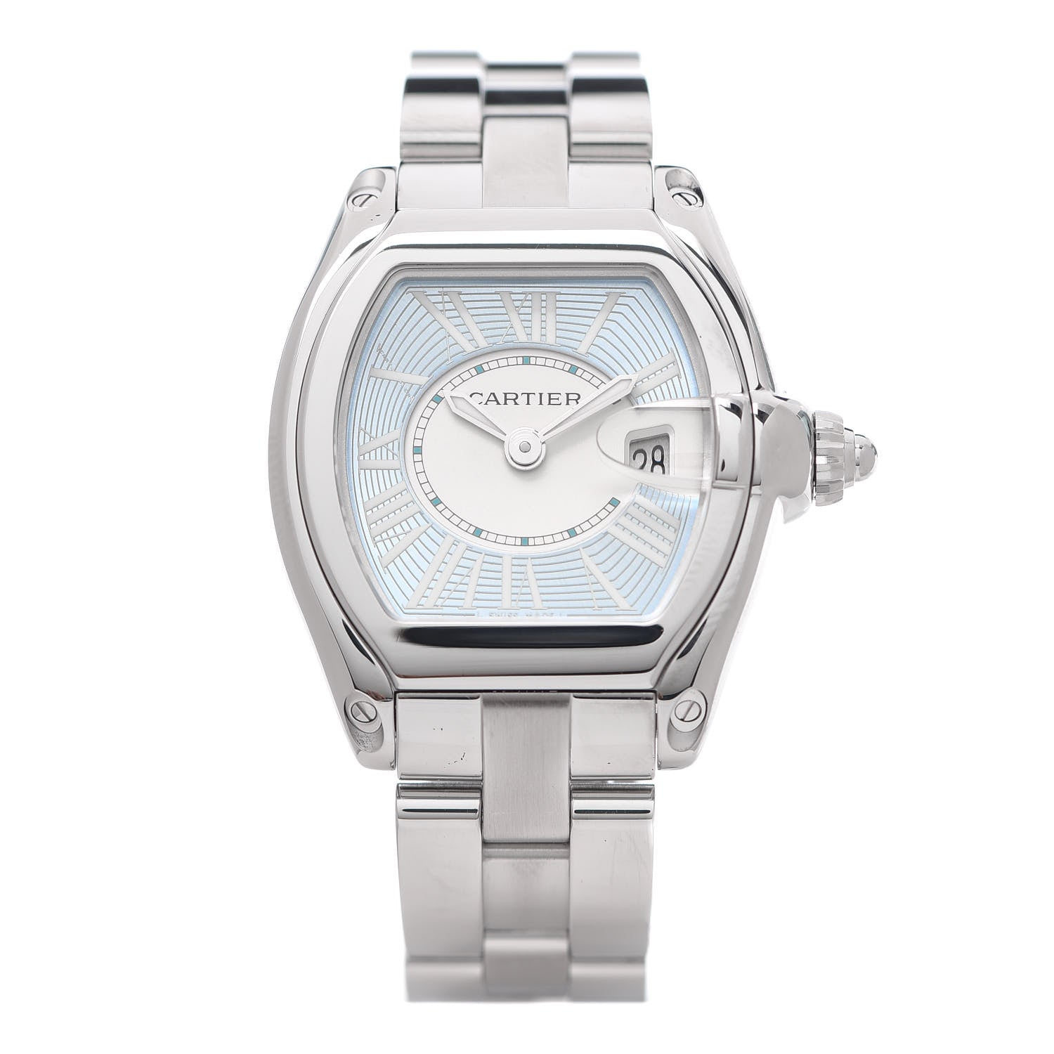 Cartier Stainless Steel 31mm Roadster Quartz Watch Blue 1 of 8