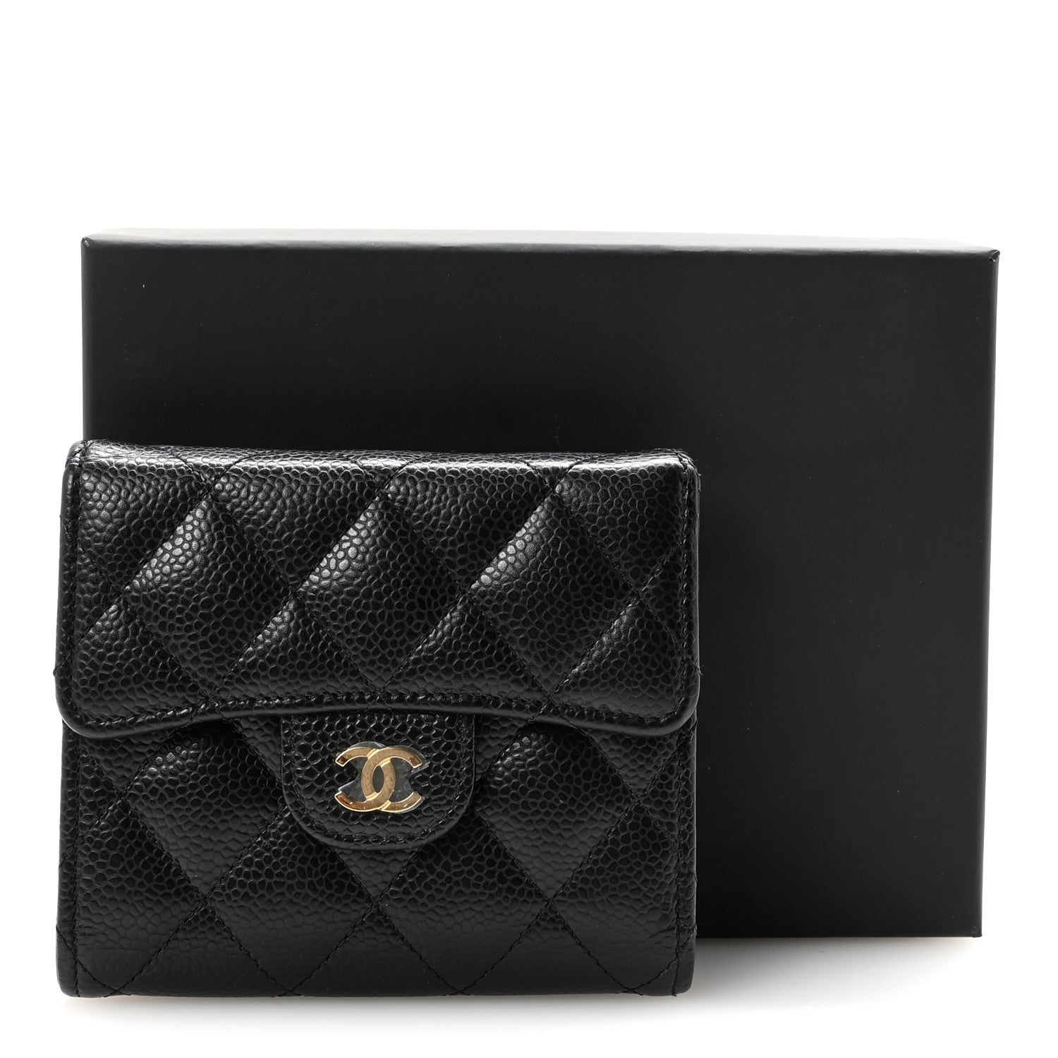 Chanel Caviar Quilted Compact Flap Wallet Black 9 of 9