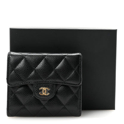 Chanel Caviar Quilted Compact Flap Wallet Black 9 of 9