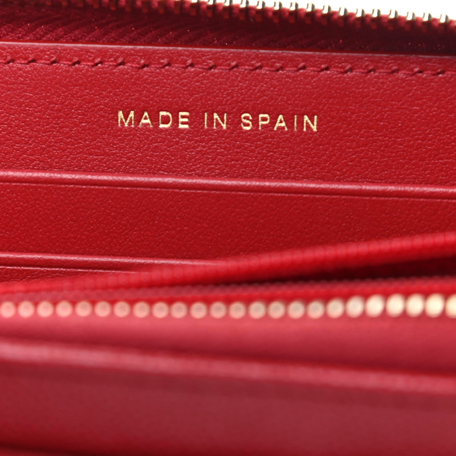 Chanel Caviar Quilted Medium Zip Around Wallet Red 7 of 8