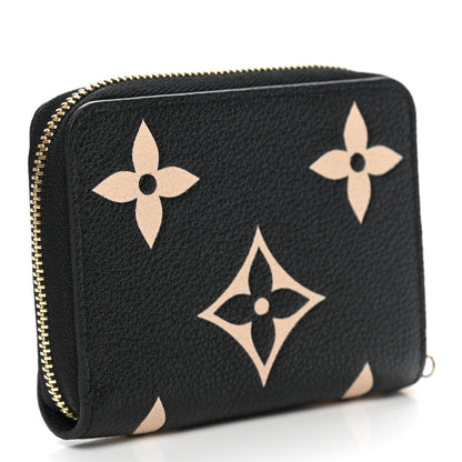 Louis Vuitton Empreinte Monogram Giant Zippy Coin Purse Black Beige 3 of 8