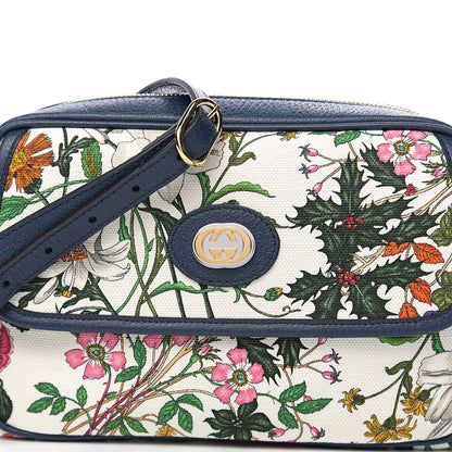 Gucci Canvas Flora Floral Shoulder Bag White Blue Agata Mulitcolor 7 of 9