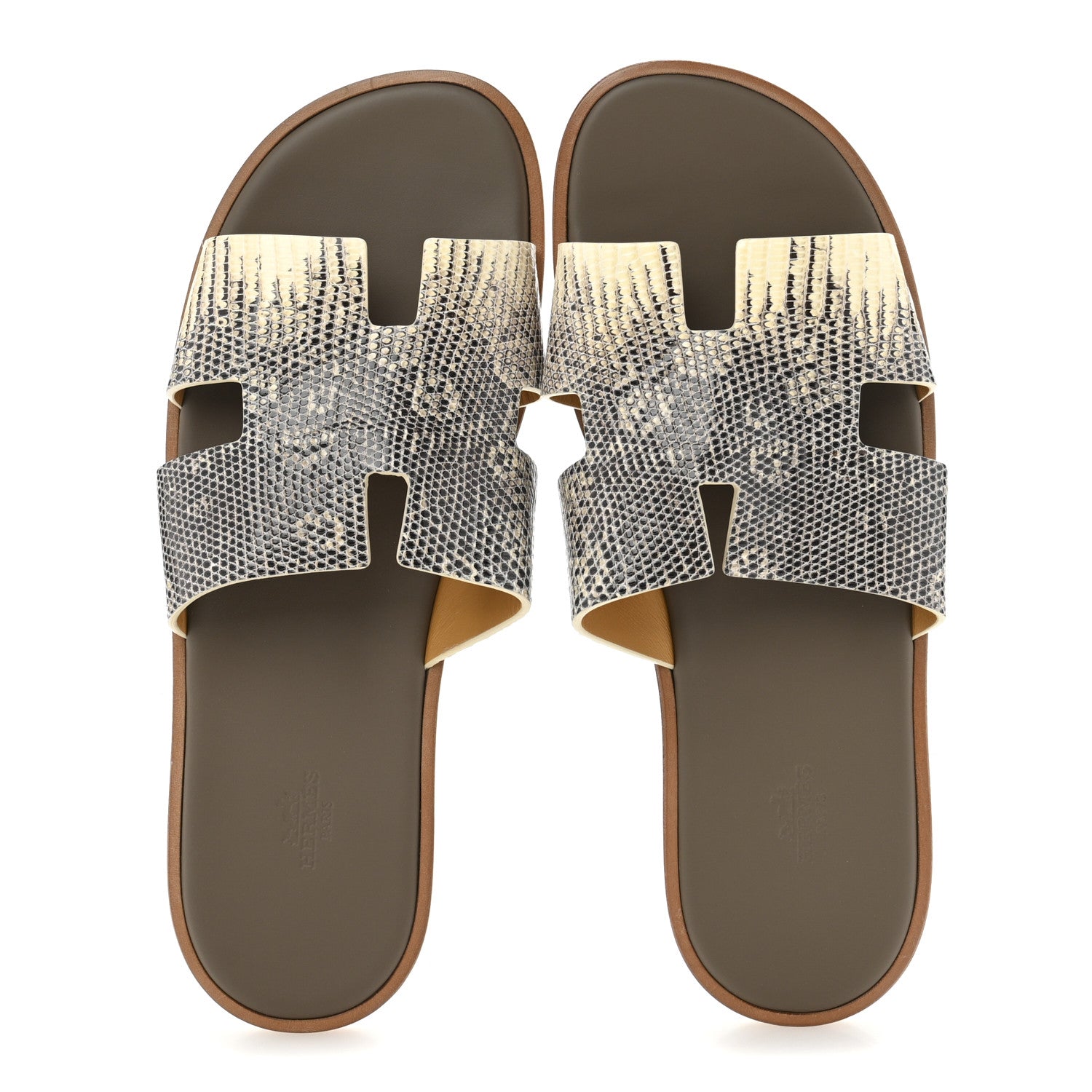 Hermes Lizard Mens Izmir Sandals 44 Ombre 2 of 9