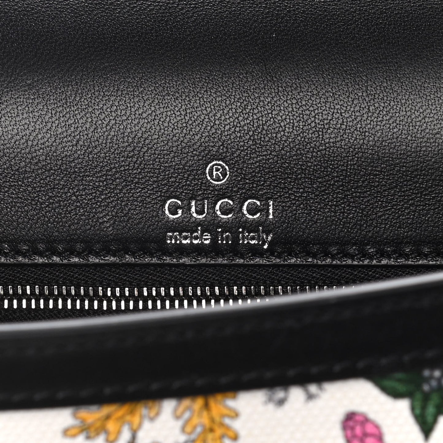 X GUCCI Canvas Boarded Plutone Calfskin Flora Logo Print Small Hourglass Top Handle Bag White Multicolor Black
