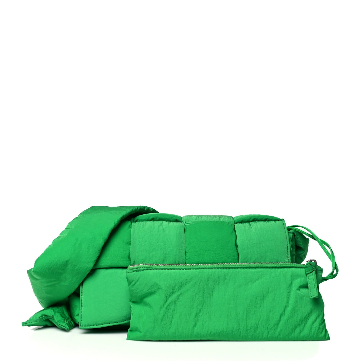 Nylon Intrecciato Padded Tech Cassette Bag Parakeet