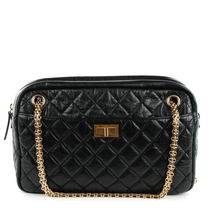 Chanel Aged Calfskin Quilted Medium Reissue Camera Case Black 1 of 7