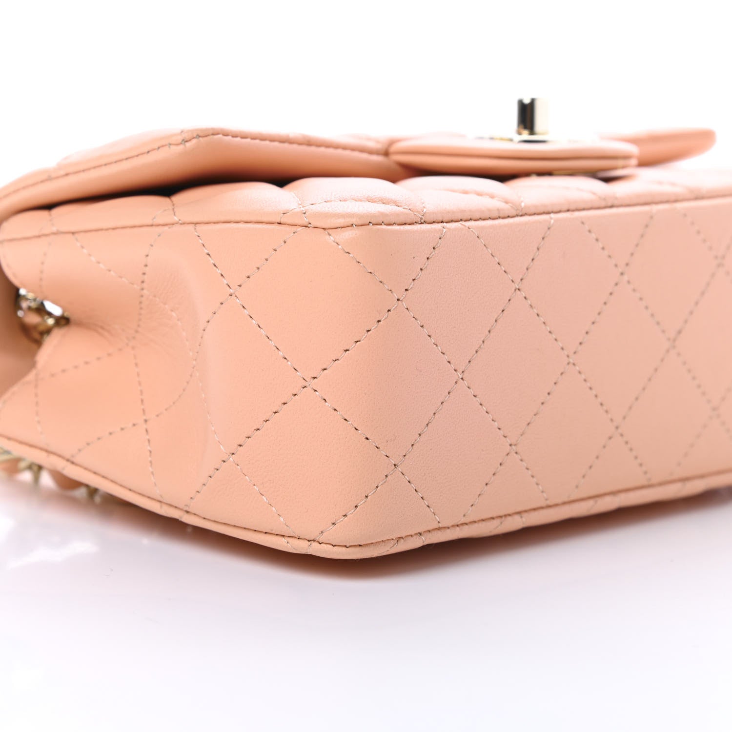 Chanel Lambskin Quilted Mini Rectangular Flap Light Pink 9 of 10