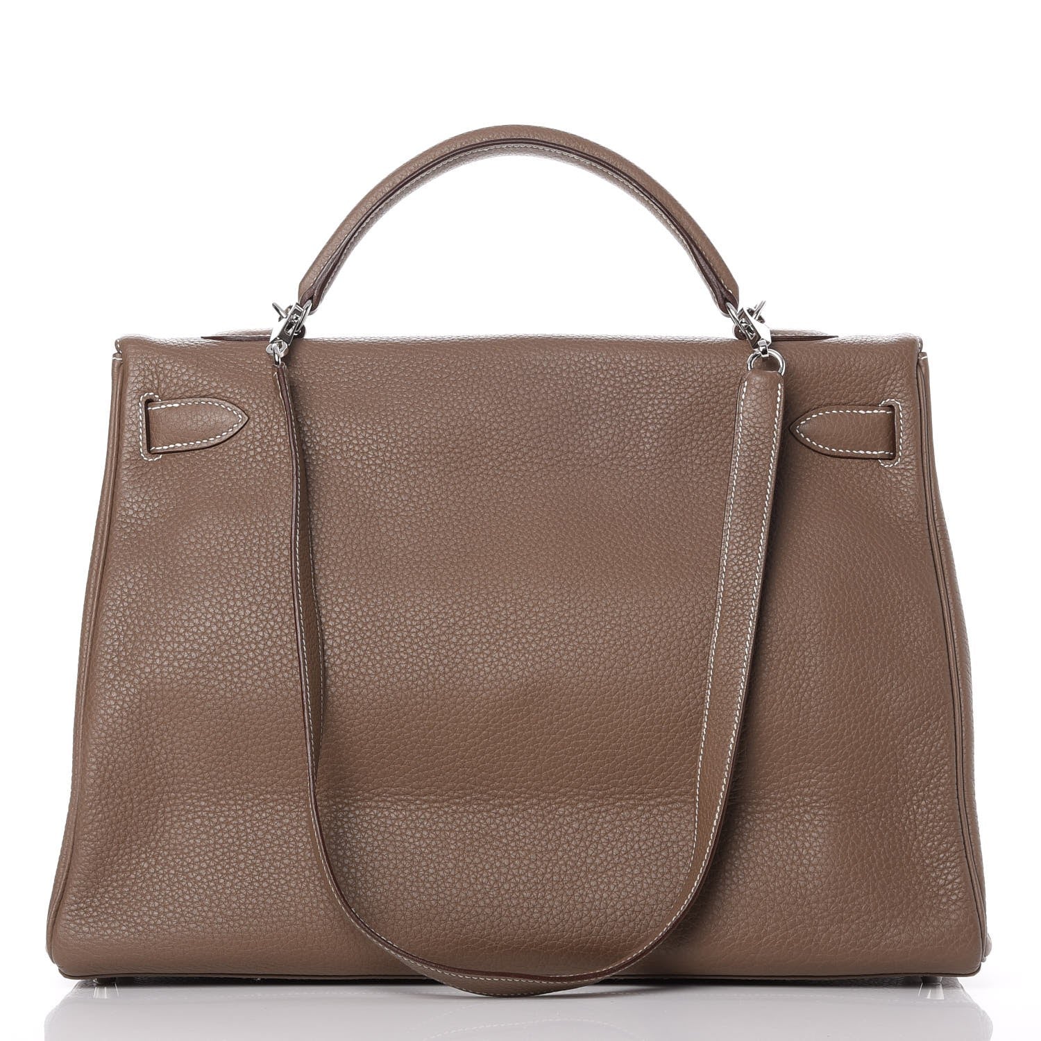 Hermes Taurillon Clemence Retourne Kelly 40 Etoupe 6 of 36