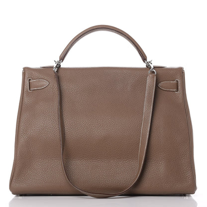 Hermes Taurillon Clemence Retourne Kelly 40 Etoupe 6 of 36