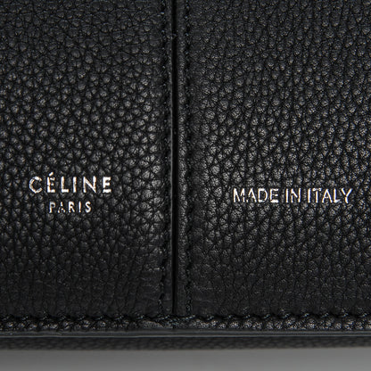 Celine Baby Grained Calfskin Medium Tri-Fold Bag Black 5 of 7