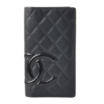 Chanel Calfskin Quilted Cambon Yen Wallet Black 1 of 12