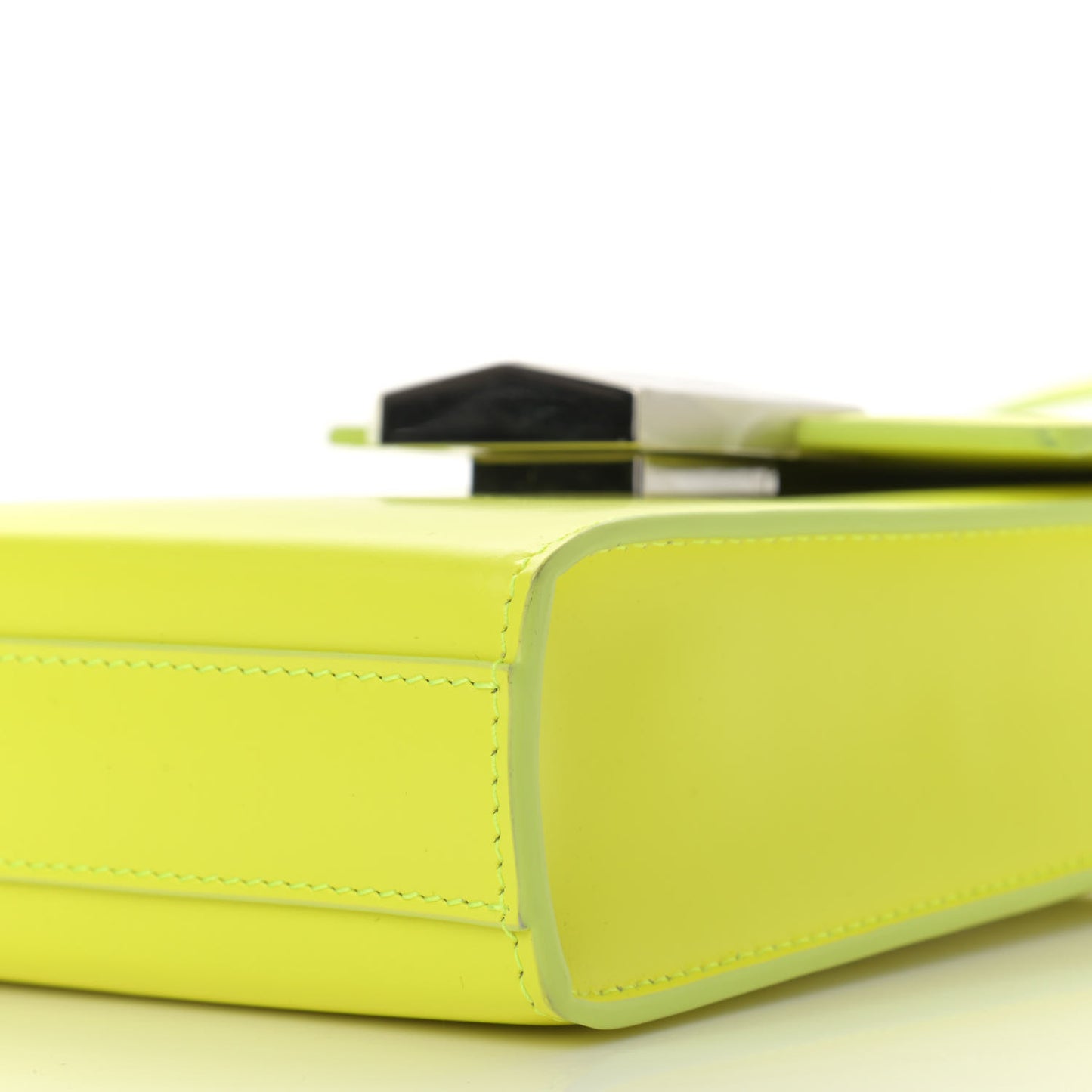 Box Calfskin Mini 4G Vertical Bag Fluo Yellow