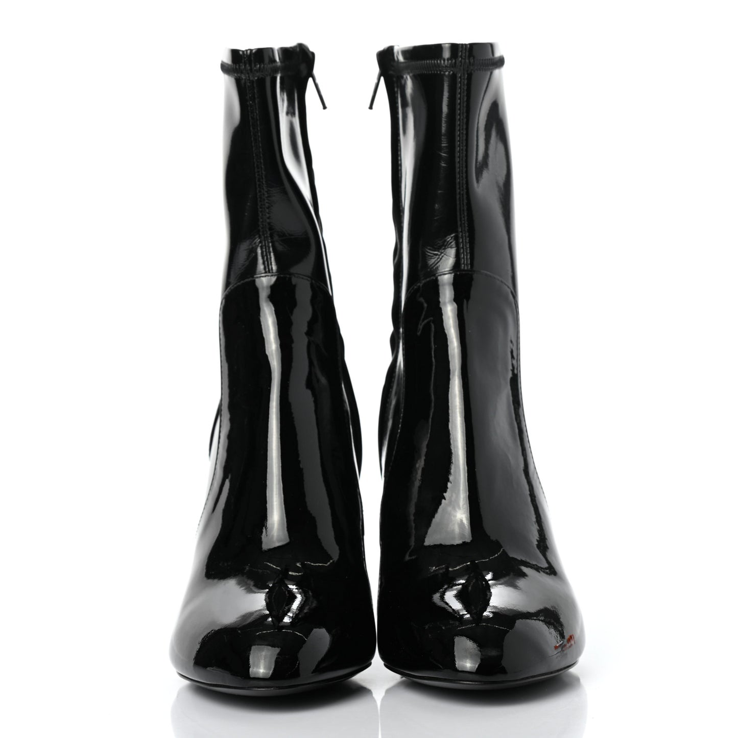 Patent Silhouette Ankle Boots 35.5 Black