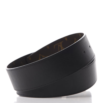 Louis Vuitton Calfskin Monogram 40mm LV Initiales Reversible Belt 80 32 Black 3 of 8