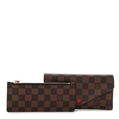 Louis Vuitton Damier Ebene Josephine Wallet Red 1 of 11