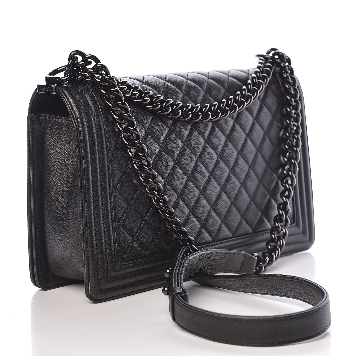 Chanel Caviar Quilted New Medium Boy Flap So Black 3 of 17