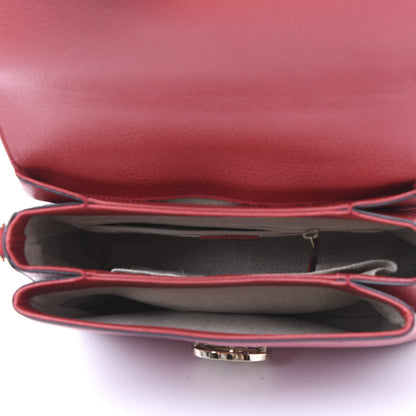 Gucci Dollar Calfskin Interlocking G Top Handle Shoulder Bag Red 4 of 9
