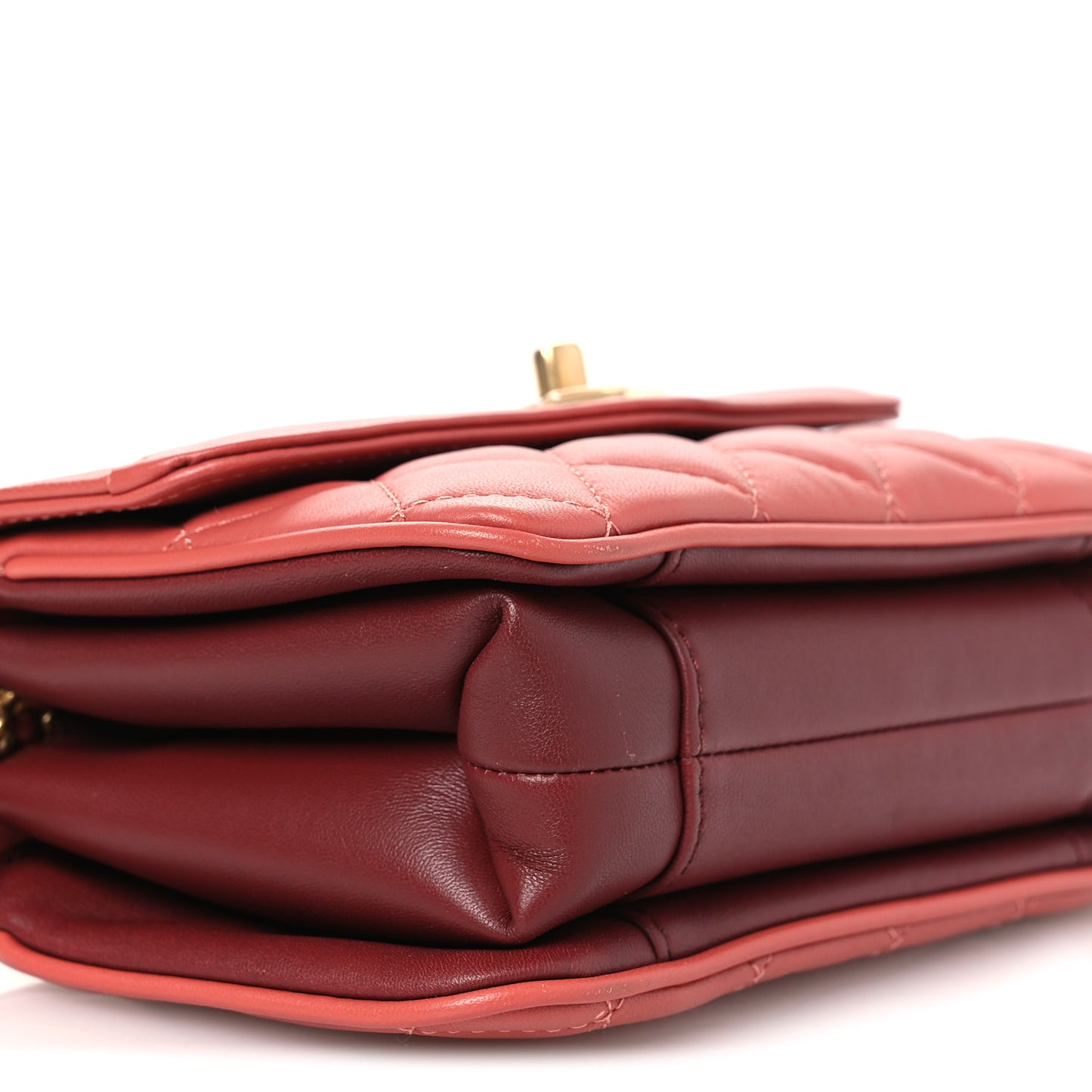 Lambskin Quilted Bi-Color Small Coco Vintage Flap Pink