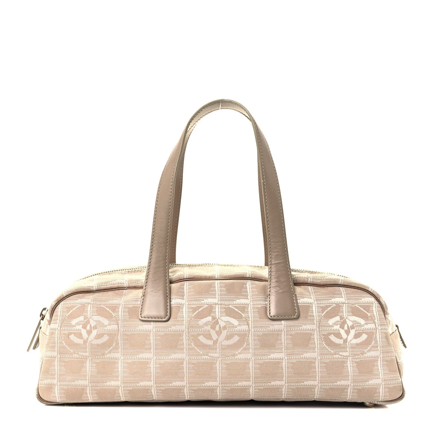 Chanel Nylon Travel Bowler Beige 1 of 9