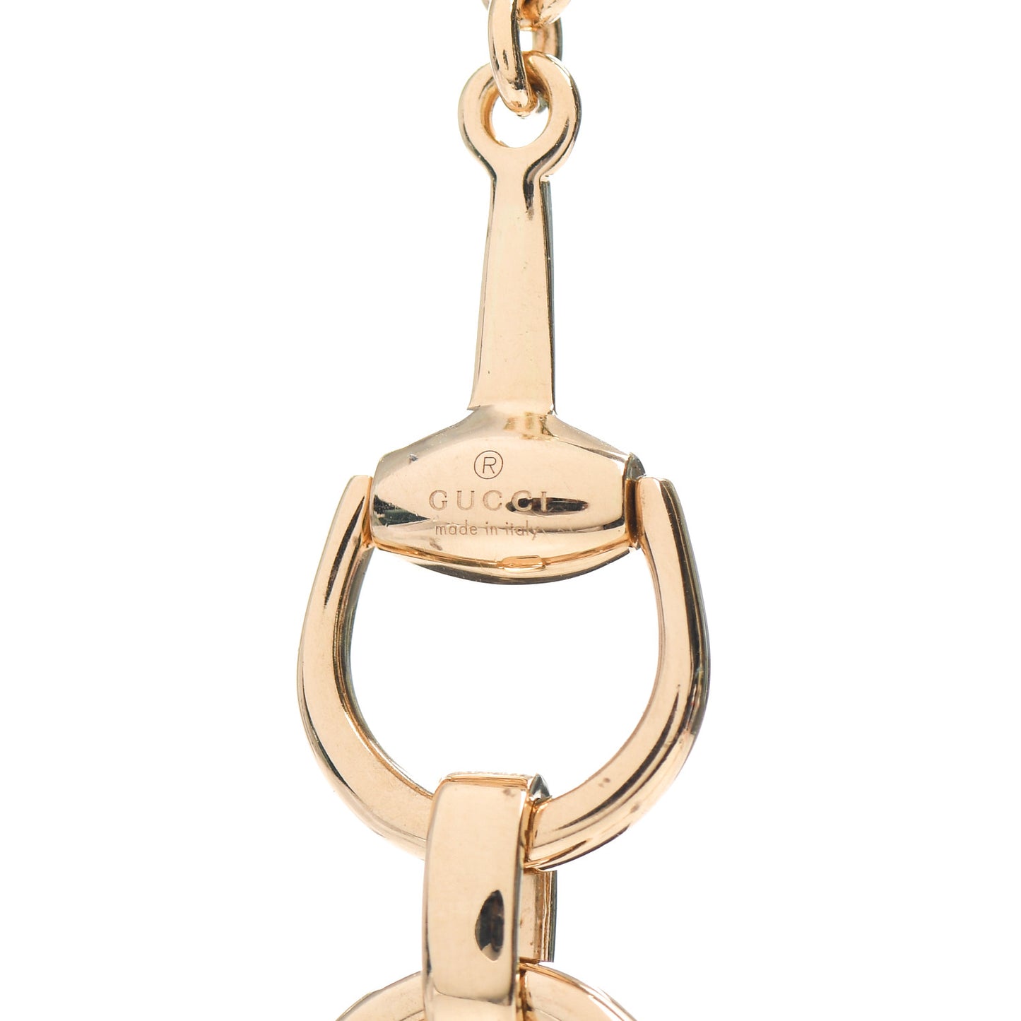 18K Yellow Gold Diamond Horsebit Link Necklace