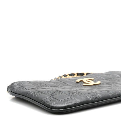 Chanel Lambskin Precious Symbols Pochette Black 9 of 10