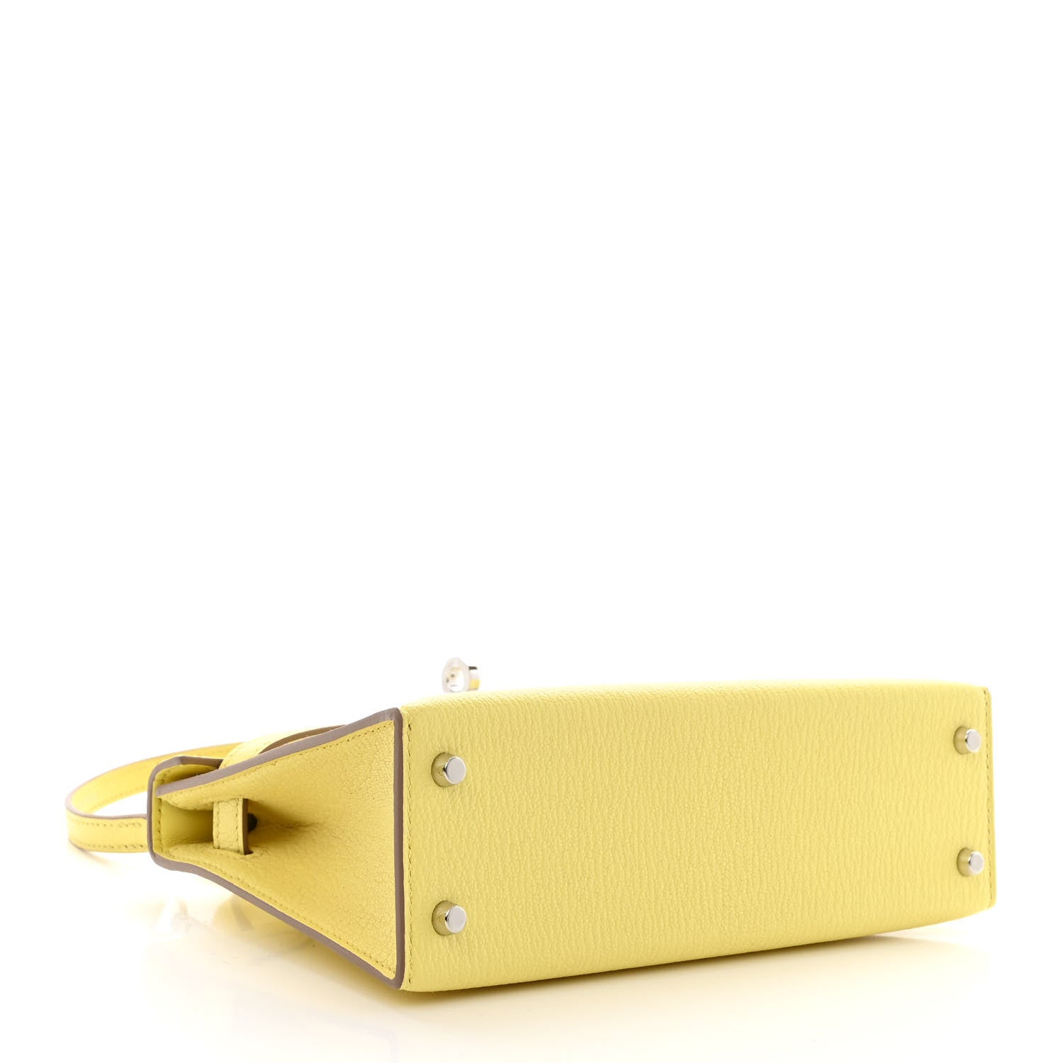 Hermes Chevre Mysore Mini Kelly Sellier 20 Limoncello 4 of 10
