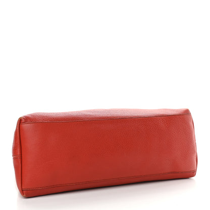 Gucci Pebbled Calfskin Medium Soho Chain Shoulder Bag Tabasco Red 4 of 9
