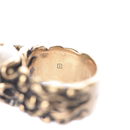 Gucci Metal Pearl Ring 6 Aged Gold 4 of 6