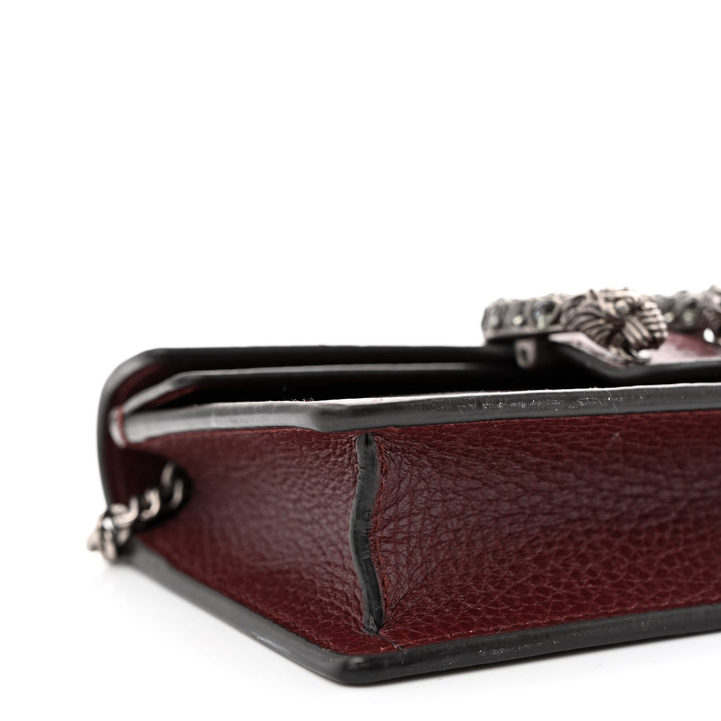 Dollar Calfskin Crystal Super Mini Dionysus Shoulder Bag Vintage Bordeaux Black Diamond