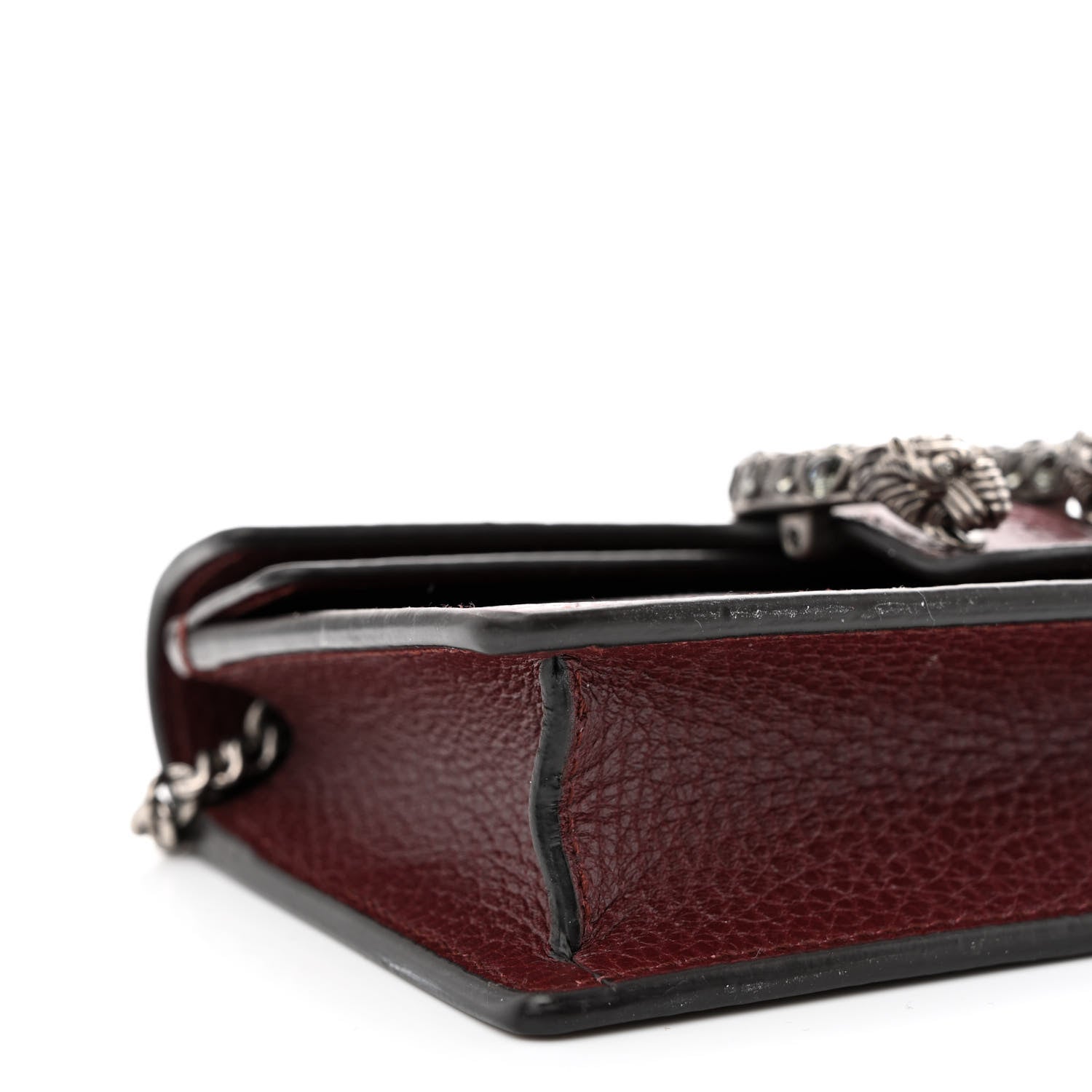 Gucci Dollar Calfskin Crystal Super Mini Dionysus Shoulder Bag Vintage Bordeaux Black Diamond 8 of 9