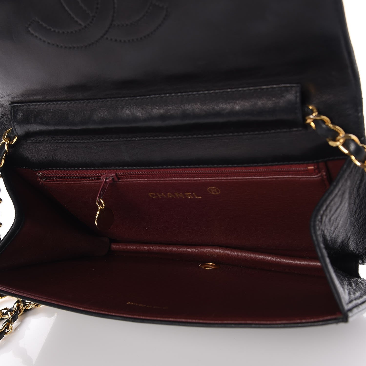 Chanel Lambskin Quilted Wallet On Chain WOC Black 5 of 8