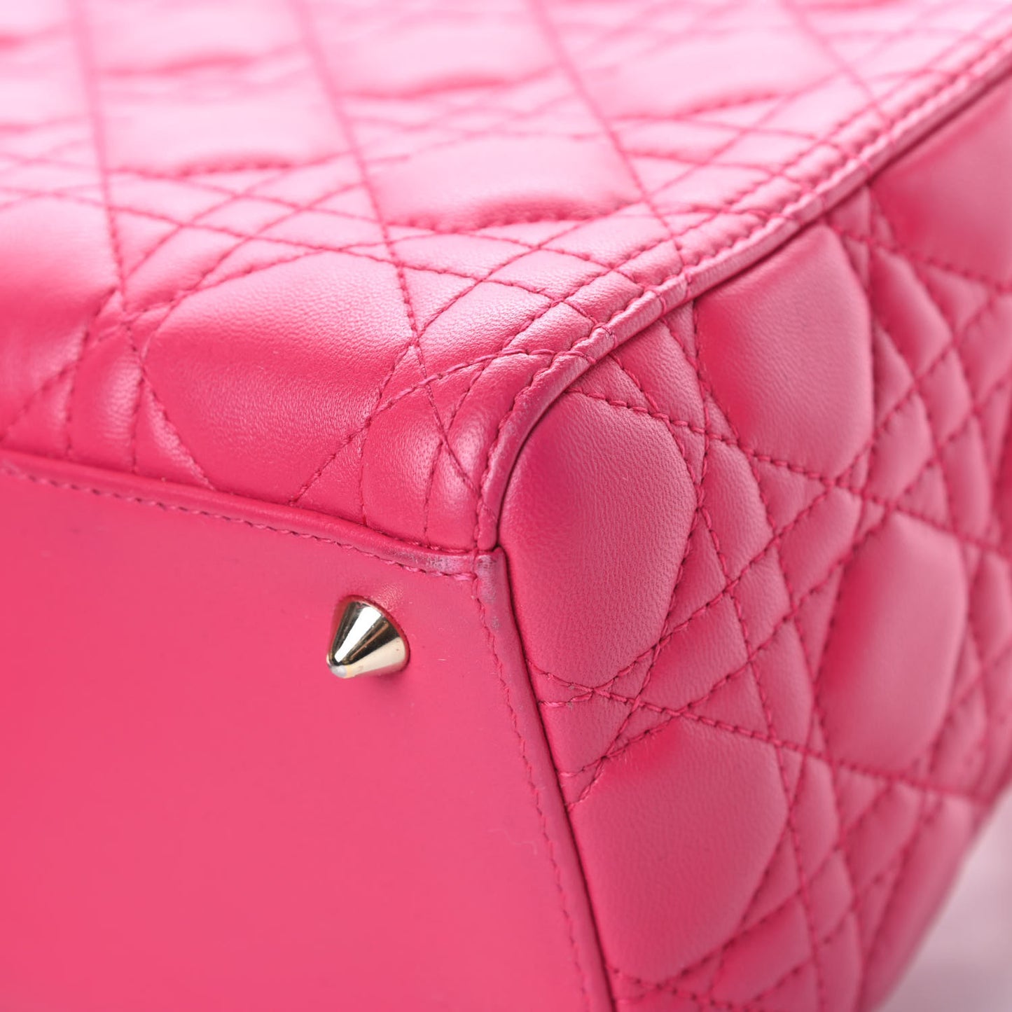 Lambskin Cannage Medium Lady Dior Pink