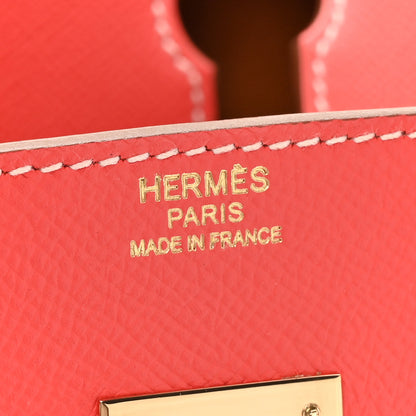 Hermes Epsom Candy Birkin 30 Rose Jaipur Gold 6 of 12