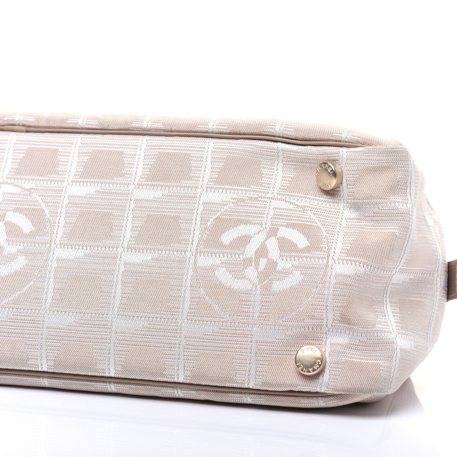 Chanel Nylon Travel Bowler Beige 7 of 12
