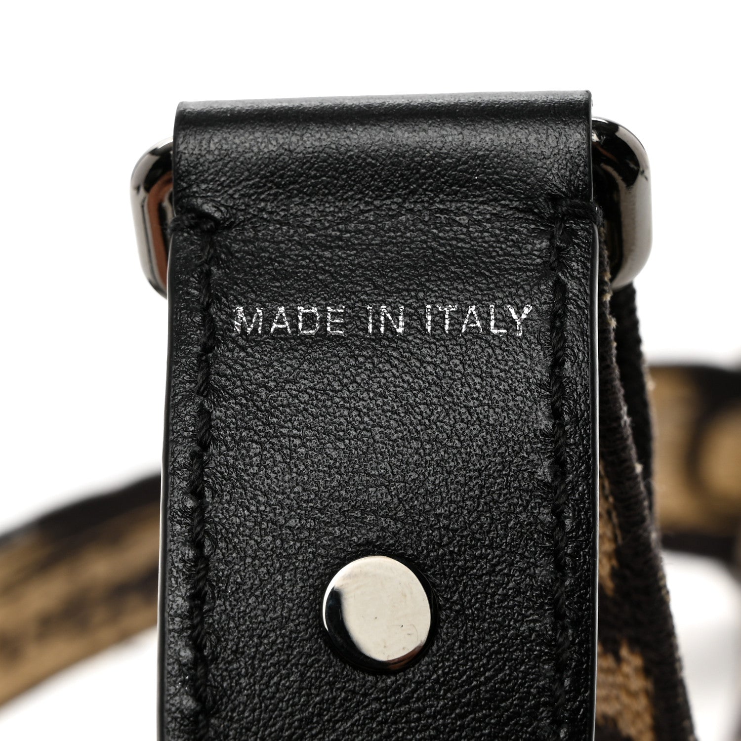 Christian Dior Canvas Mizza Embroidered Leopard Shoulder Strap Beige Black 3 of 5