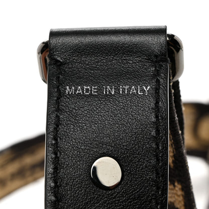 Christian Dior Canvas Mizza Embroidered Leopard Shoulder Strap Beige Black 3 of 5